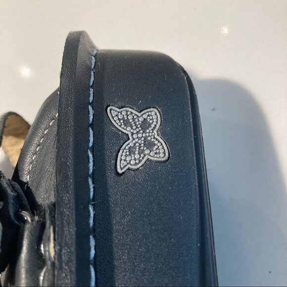 ALEGRIA Sz 36 PG Lite Slide Clog Slingback Black Teal/Gray Floral Cutout Sandals - Picture 11 of 12